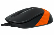 MouseA4TechFM10,Optical,600-1600dpi,4buttons,Ambidextrous,4-WayWheel,Black/Orange,USB