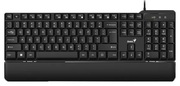 KeyboardGeniusSmartKB-100XP,12Fnkeys,Spill-Resistant,Curvekeycap,PalmRest,1.5m,USB,EN/RU,Black