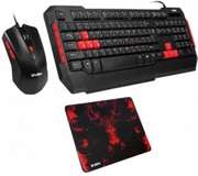 GamingKeyboard&Mouse&MousePadSVENGS-9000,Multimedia,Spillresistant,Black/Red,USB