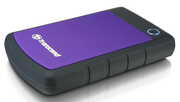 500GB(USB3.0)2.5"Transcend"StoreJet25H3P",RubberGrey/Violet,Anti-Shock,OneTouchBackup