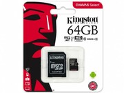 Kingston64GBmicroSDHCCanvasSelectClass10UHS-IwithSDadapter,400x,Upto:80MB/s
