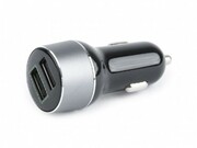 USBCarCharger-GembirdEG-U2QC3-CAR-01,2xUSB2.0socket,Outputcurrent:upto2.1A,(includingiPad,iPhone,iPod),Black