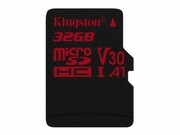 32GBmicroSDClass10UHS-IU3(V30)KingstonCanvasReact,Ultimate,633x,Read:100Mb/s,Write:70Mb/s,Water/Shockandvibration/Temperatureproof,Protectedfromairportx-rays