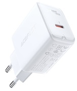 USBChargerACEFASTA1,Singleport,USB-C,PD3.020W,Totaloutput:20W,QC3.0,White