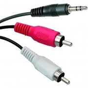 AudiocableCCA-458-10M,3.5mmstereotoRCAplugcable,10m,3.5mmstereoplugto2xRCAplugs