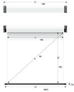 SoparElectricalProjectionScreen180x180cm,"NewGold"Series,MattWhite;Weight11.6kg,casewidth9.5cm