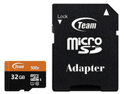 32GBTeamMicroSDHCUHS-I500xClass10+AdapterMicroSD->SD,Read80MB/sWrite15MB/s,TUSDH32GUHS03(carddememorie/картапамяти)