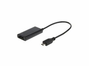 AdaptermicroUSB-HDMI-GembirdA-MHL-002L,HDTVadapter,5-pin,Micro-USBtoHDMIadaptercable(MHL),EasilyconnectyourphonetoaTVorhometheatersystem,Black