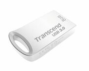 .8GBUSB3.0FlashDriveTranscend"JetFlash710S",Silver,MetalCase,Ultra-Slim(R/W:90/6MB/s)