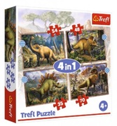 Trefl34383Puzzles4In1InterestingDinosaurs