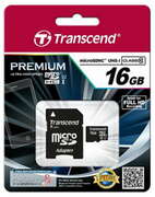 Transcend16GBmicroSDHCUHS-I(Premium)Class10withSDadapter,UltraHighSpeed