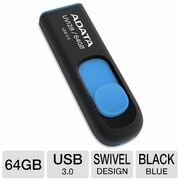 ФлешкаADATA,DashDriveUV128,64Gb,USB3.0,black-blue