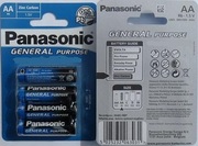 BateriiPanasonicCarbon-Zinc,AAShrinkBlisterx8buc.