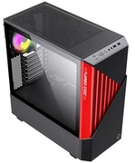 CaseATXGAMEMAXContacCOC,w/oPSU,1x120&1x140mmARGBfan,TG,2xUSB3.0,RGBHUB,Black/Red