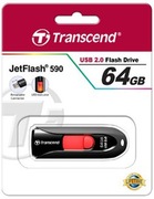 ФлешкаTranscendJetFlash590,64GB,USB2.0,White
