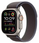 AppleWatchUltra2GPS+Cellular,49mmTitaniumCasewithBlue/BlackTrailLoop-M/L,MRF63
