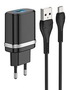 WallChargerXPower+Micro-USBCable,1USB,FastChargeQC3.0,Black