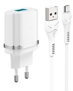 WallChargerXPower+Micro-USBCable,1USB,FastChargeQC3.0,White