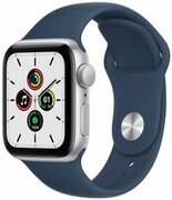 AppleWatchSEGPS40mmSilverAluminumCasewithAbyssBlueSportBand(MKNY3)