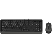 "Keyboard&MouseA4TechF1010,LaserEngraving,SplashProof,1600dpi,4buttons,Black/Grey,USB.