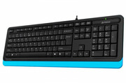 KeyboardA4TechFK10,MultimediaHotKeys,LaserInscribedKeys,SplashProof,Black/Blue,USB