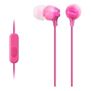 EarphonesSONYMDR-EX15AP,Miconcable,4pin3.5mmjackL-shaped,Cable:1.2m,Pink