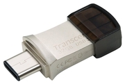 ФлешкаTranscendJetFlash890,32GB,USB3.1/Type-C,Silver,MetalCase