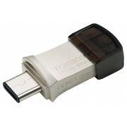 ФлешкаTranscendJetFlash890,16GB,USB3.1/Type-C,Silver,MetalCase