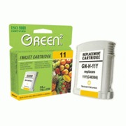 Green2GN-H-11Y,HP11Y(C4838A)Compatible,28ml,Yellow:HPBusiness1000/1100/1200/2200/2230/2250/2280/2300//2800;DesignJet10/20/50ps/70/100(Plus)/110/120;CP1700;OfficejetProK850(dn)/9100/9120/9130