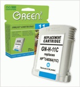 Green2GN-H-11C,HP11C(C4836A)Compatible,28ml,Cyan:HPBusiness1000/1100/1200/2200/2230/2250/2280/2300//2800;DesignJet10/20/50ps/70/100(Plus)/110/120;CP1700;OfficejetProK850(dn)/9100/9120/9130