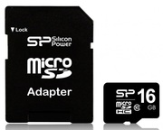 16GBmicroSDClass10A1UHS-I+SDadapterSiliconPowermicroSDHC,333x,Upto:40MB/s