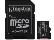 512GBmicroSDClass10A1UHS-I+SDadapterKingstonCanvasSelectPlus,600x,Upto:100MB/s