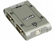 ConverterUSBtoSerial4portsRS232,USBAplug/DB9M(4xCOM9M),ST-LabU-400