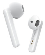 TrustPrimoTouchBluetoothWirelessTWSEarphones-White,Upto4hoursofplaytime,Manageallimportantfunctions(next/previous/pause/play/voiceassistant)withasimpletouch