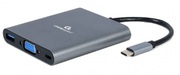 Adapter6-in-1:USB3port,4KHDMIandFullHDVGAvideo,stereoaudio,cardreaderandUSBType-CPDchargesupport