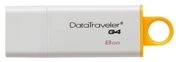 ФлешкаKingstonDataTravelerGeneration4(G4)8GB,USB3.0,White/Yellow