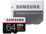 .64GBMicroSD(Class10).UHS-I(U3)+SDadapter,SamsungPROPlus"MB-MD64GA"(R/W:100/90MB/s)