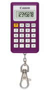 CalculatorCanonKC-30PR,Purple,Metalkeychain,EURO2012logoonreverse,8digit,LiquidCrystalDisplay,“IT-touch”key,Auto-powerOff,Power(SolarandbatteryLR44),Size75x42x13mm,Weight28g