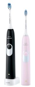 ElectrictoothbrushPhilipsHX6232/41,sonictoothbrush,rechargeablebattery,soundcleaningmode,31000vibrationsperminute,timer,2speedlevels,chargingstation,timer,2attachmentsblackandpink