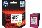 HP#650Tri-ColourInkCartridgeforDeskJet2515/3515AiO,200pages