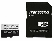 256GBMicroSD(Class10)UHS-I(U3),+SDadapter,Transcend"TS256GUSD350V"(R/W:95/45MB/s,Endurance)