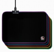 GamingMousePadGembirdMP-GAMELED-M,350х250х4mm,Naturalrubberfoam+Fabric,RGB,Black