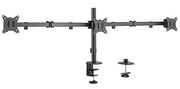 Armfor3monitors17"-27"GembirdMA-D3-01,Adjustabledesk3-displaymountingarm(rotate,tilt,swivel),upto7kg,VESA75/100,black