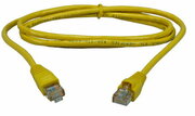 FTPPatchCordCat.5E,2m,Yellowmoldedstrainrelief50u"plugs