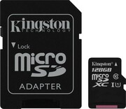 Kingston128GBmicroSDXCClass10UHS-IwithSDadapter,300x,Upto:45MB/s