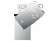ФлешкаApacerAH750,32GB,USB3.1/Micro-USB,Silver,MetalCase