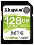 128GBSDHCCard(Class10)UHS-I,U1,KingstonCanvasSelect"SDS/128GB"(R/W:80/10MB/s)