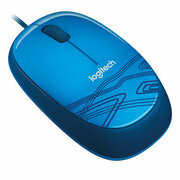 LogitechM105OpticalMouse,Corded,ambidextrouscomfort,Blue,USB
