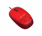 LogitechM105OpticalMouse,Corded,ambidextrouscomfort,Red,USB