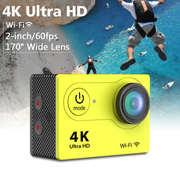 EKENActionCameraH9,2"TFTLCD,UltraHD4K@15fps(3840*2160pixels),170°,Photo12MP,WiFi802.11b/g/n,Waterproofcase,microHDMI,microUSB,1050mAhlithiumbattery